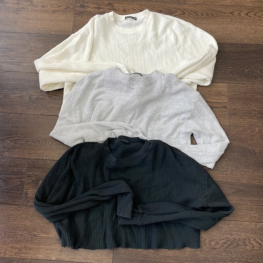 Three Cropped Brandy Henley Bundle - image 1
